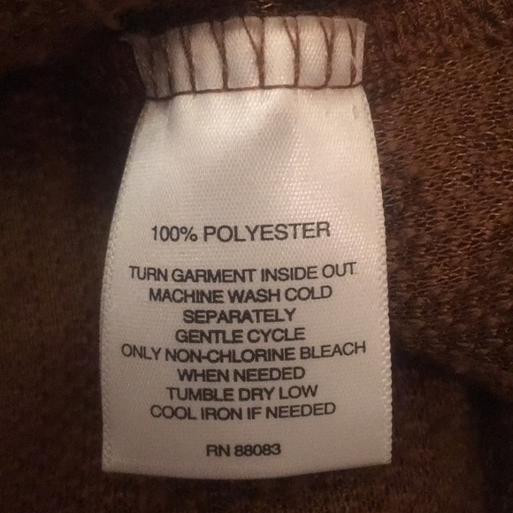 Fleece Oblique Button Neck Splice Sweater Size XL - Picture 12 of 14